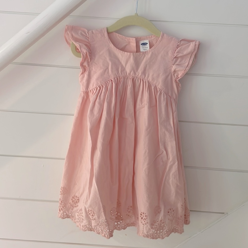 Pink eyelet dress
